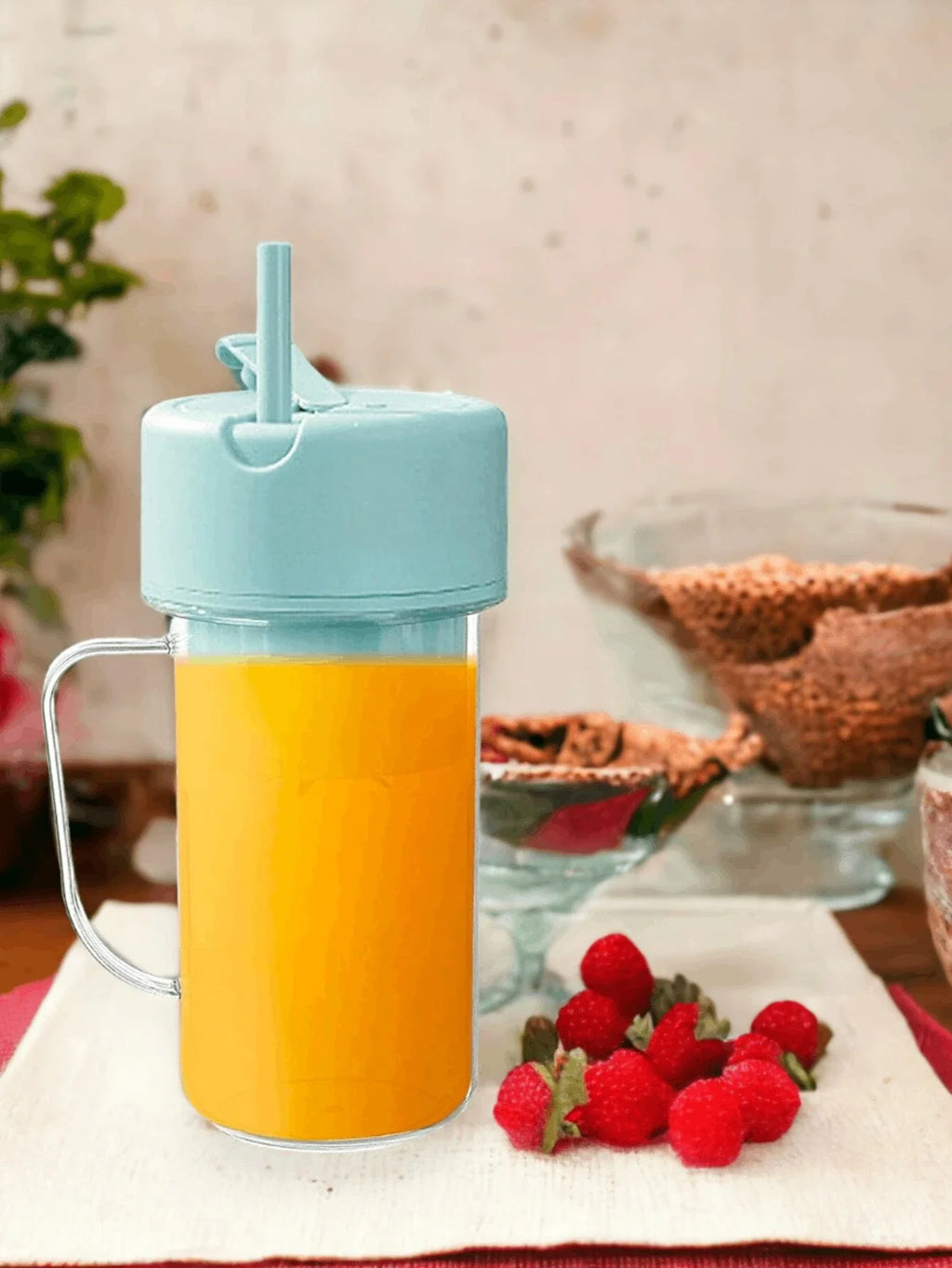 🥤 Batidora Portátil con Pajita
