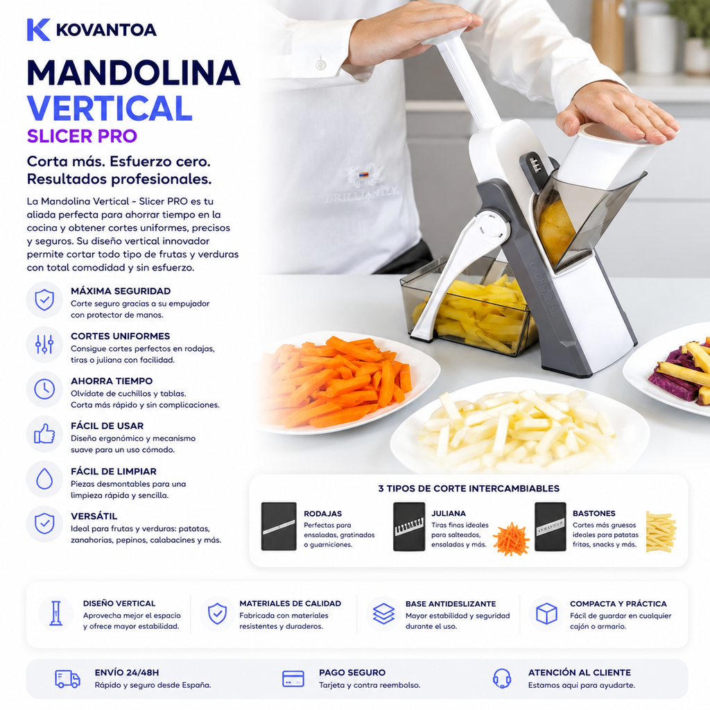 🔪 Mandolina Vertical – Slicer PRO