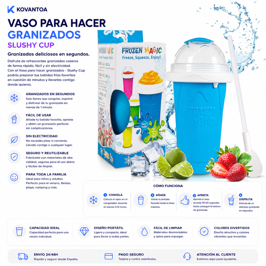 🧊 Vaso para Hacer Granizados – Slushy Cup