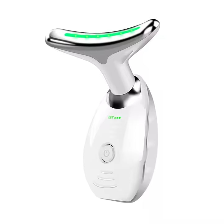 Masajeador de cara, cuello y papada con vibración y LED Imagen principal del producto