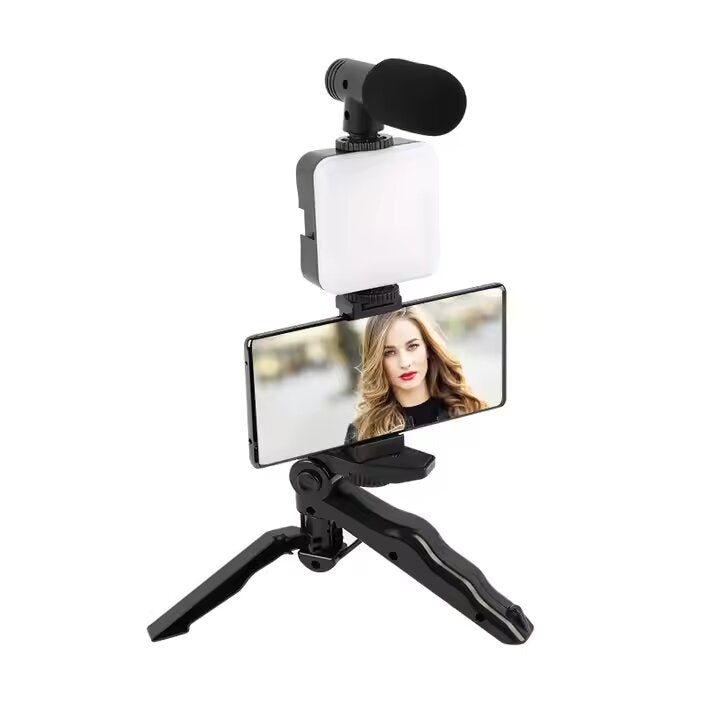 Set grabación móvil 3 en 1 (trípode + micro + luz) Imagen principal del producto